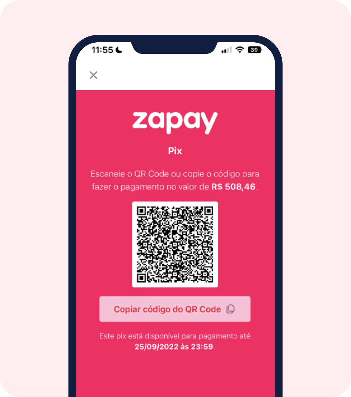 confirmação de pagamento