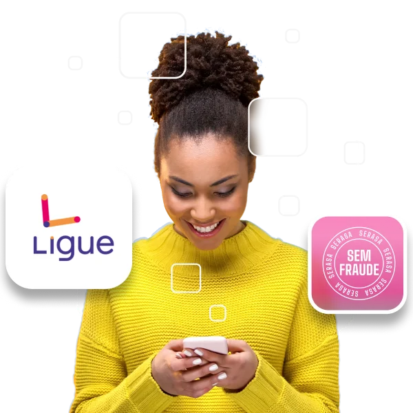 Ilustração com o logo do parceiro Telecom do limpa nome