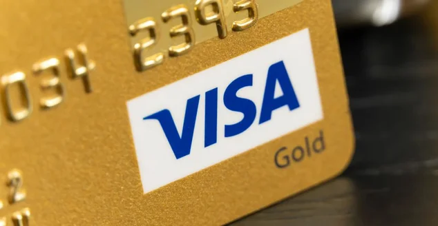 Cartões bancários VISA, macro