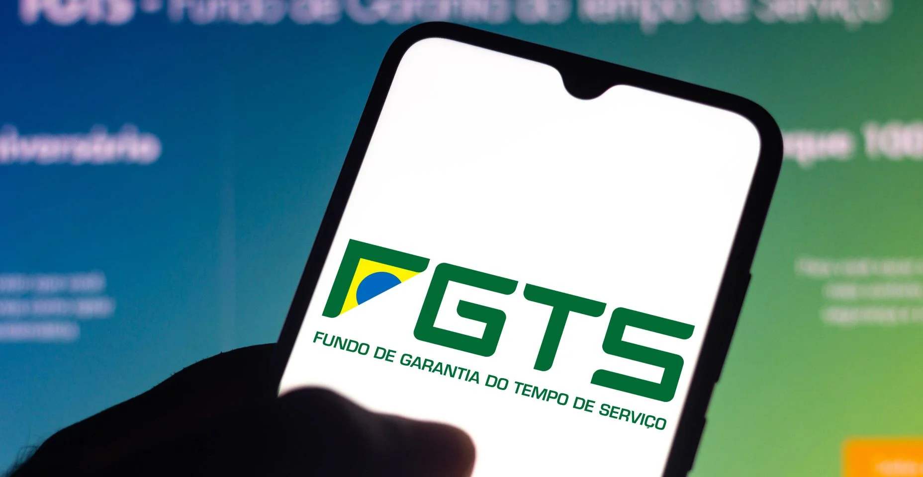Nesta ilustração fotográfica o logotipo do Fundo de Garantia do Tempo de Serviço (FGTS) exibido na tela de um smartphone.