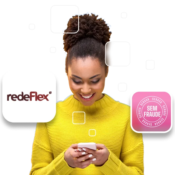 Ilustração com o logo do parceiro Redeflex do limpa nome