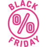 ícone escrito black friday