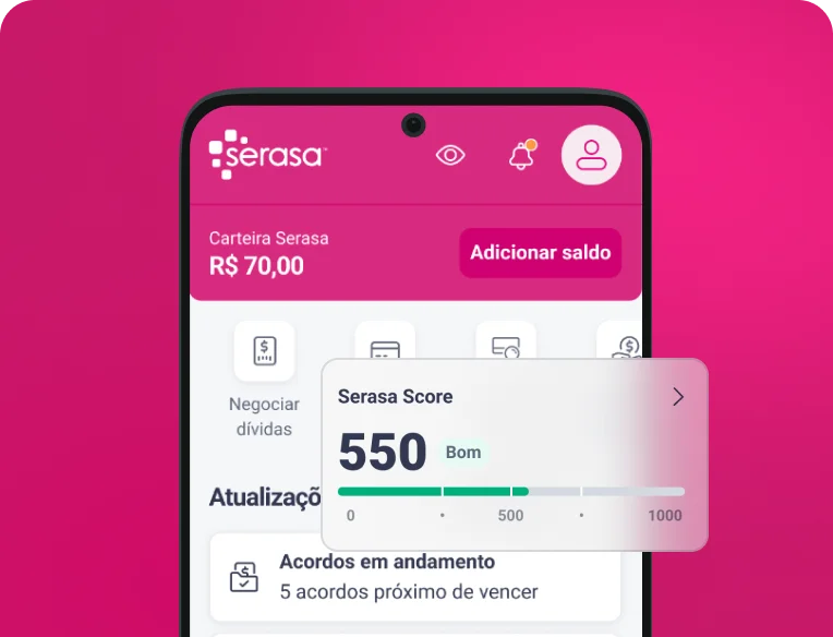 celular com score da Serasa