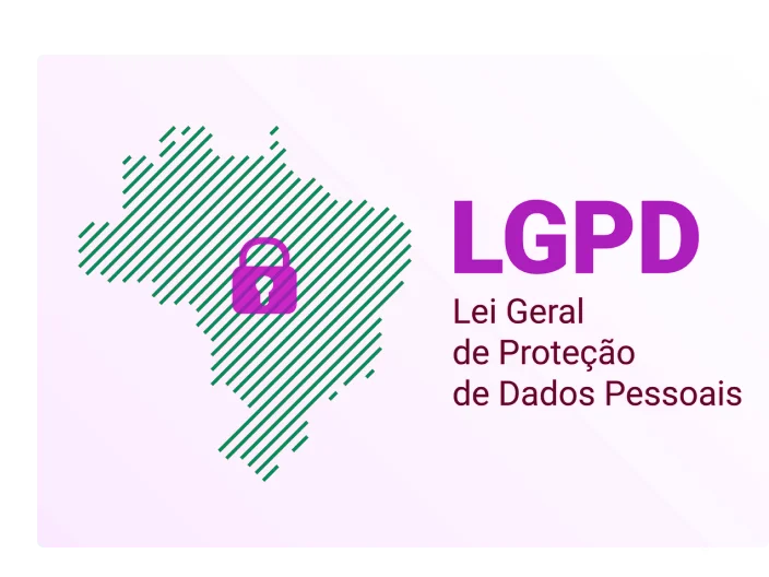 Mapa mostrando sobre a lei LGPD