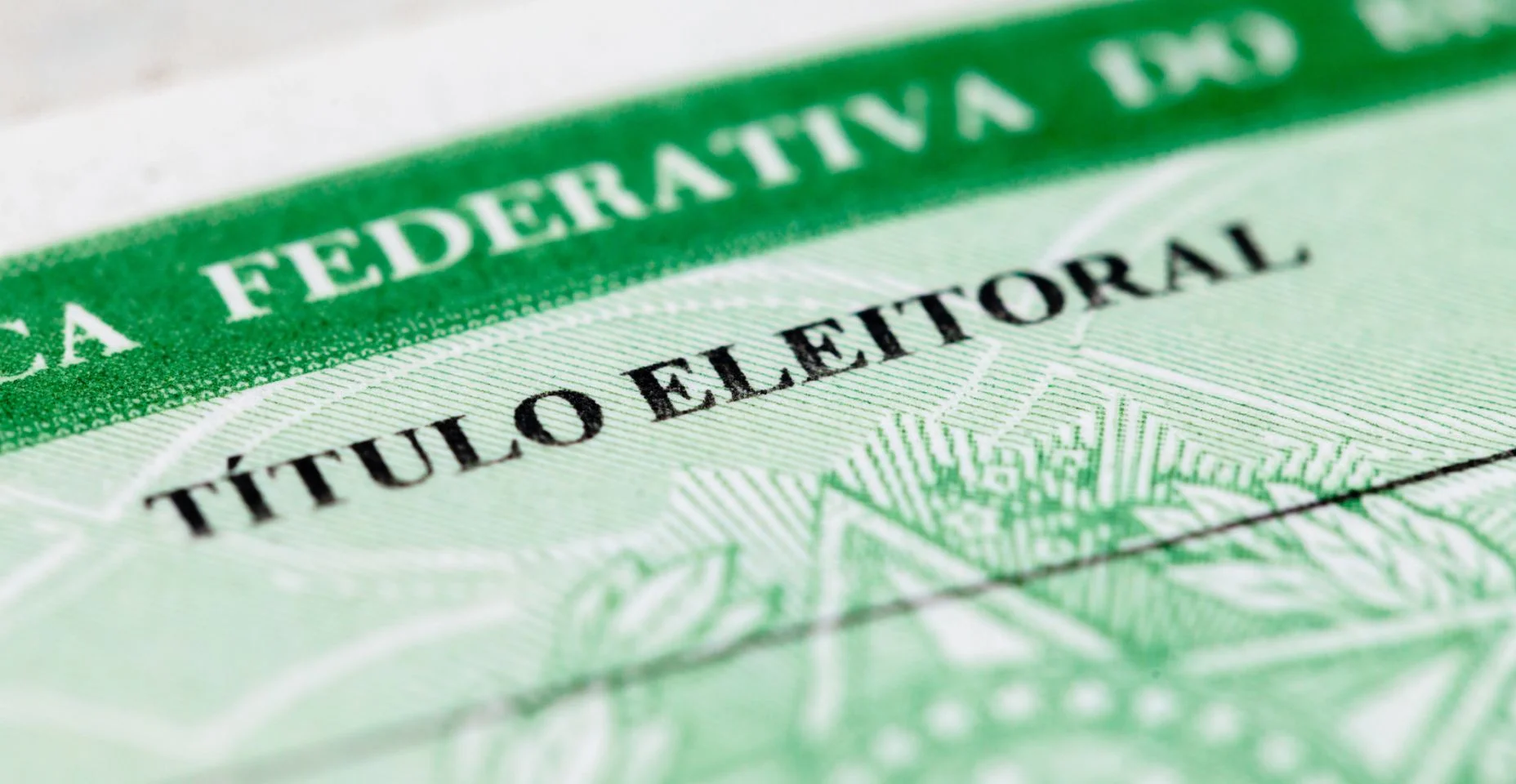 Título de eleitor - cartão de votação de eleição