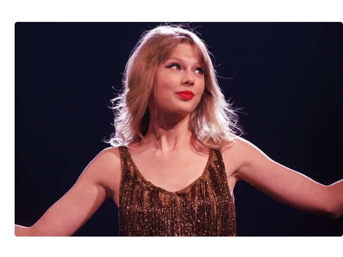 Cantora Taylor Swift  no palco