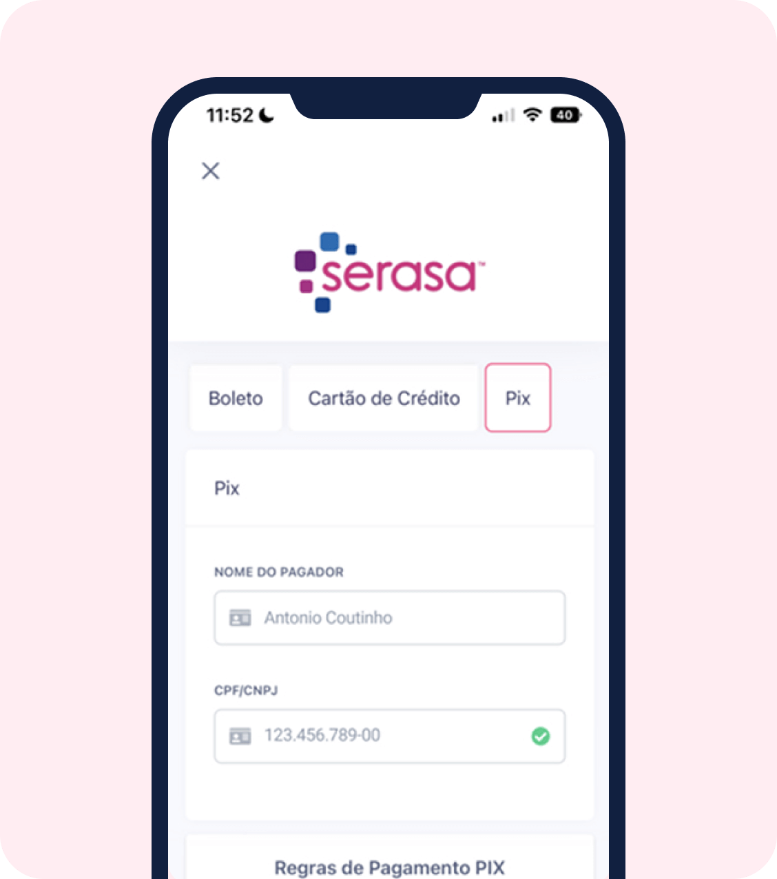 mostrando que é possivel parcelar em ate 12 vezes