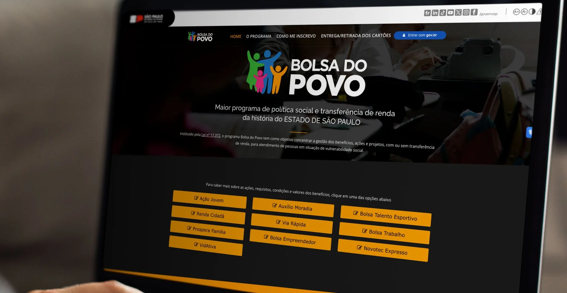 Logo do programa bolsa trabalho, novo beneficio do governo paulista