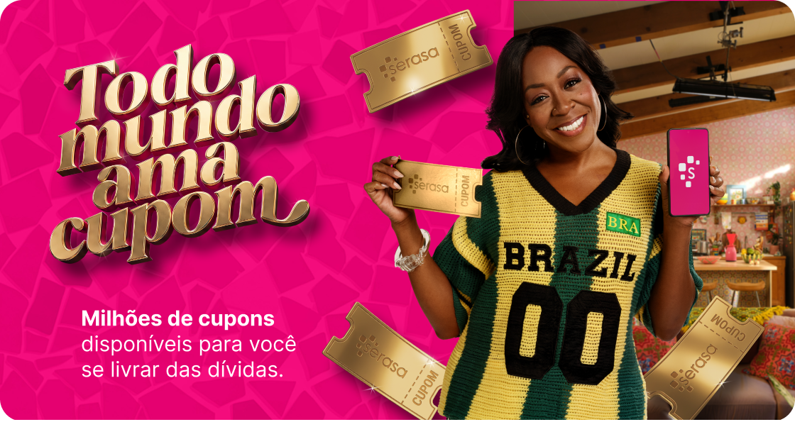 Milhões de cupons para negociar dívidas na Serasa.