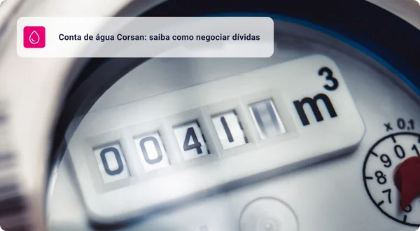 Feche acima do medidor de água com dígito rotativo.