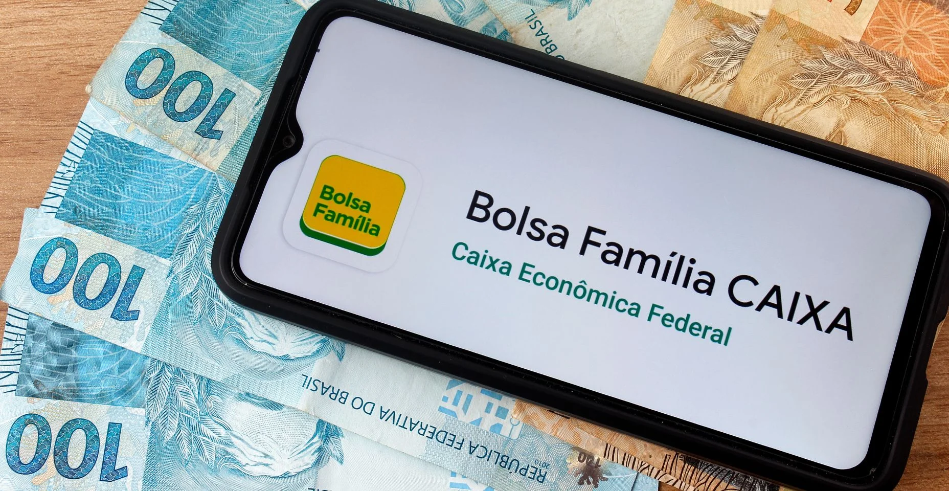 Logo Bolsa Família. Auxílio financeiro concedido pelo Governo Federal Brasileiro a famílias de baixa renda