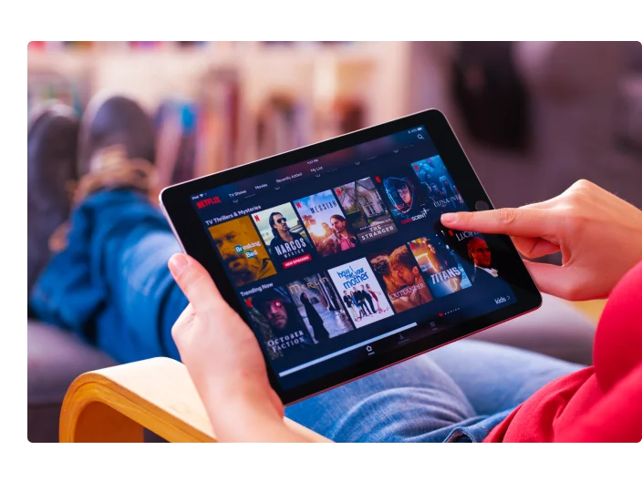 Streaming online com tablet pc netflix