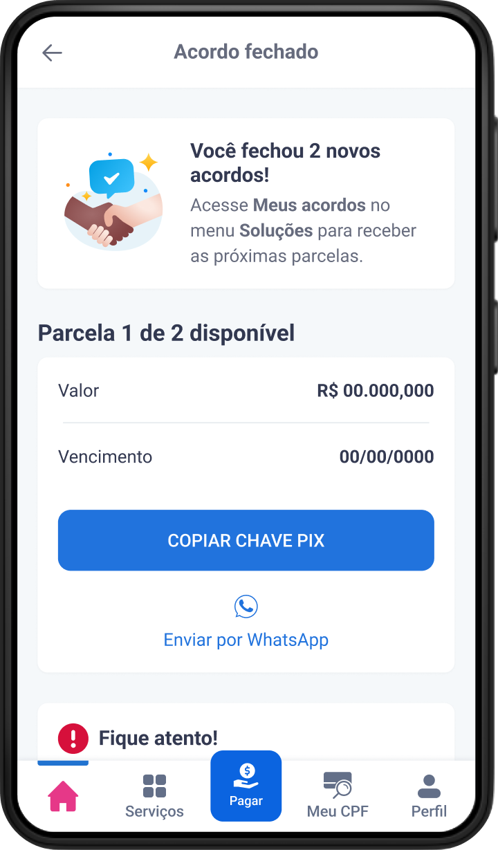 Passo 6 do Carrinho de Ofertas Serasa