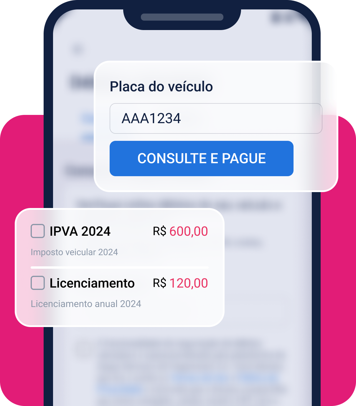 consultando a placa do carro