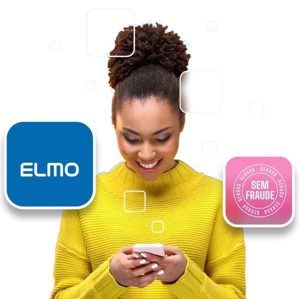 Ilustração com o logo do parceiro Elmo do limpa nome