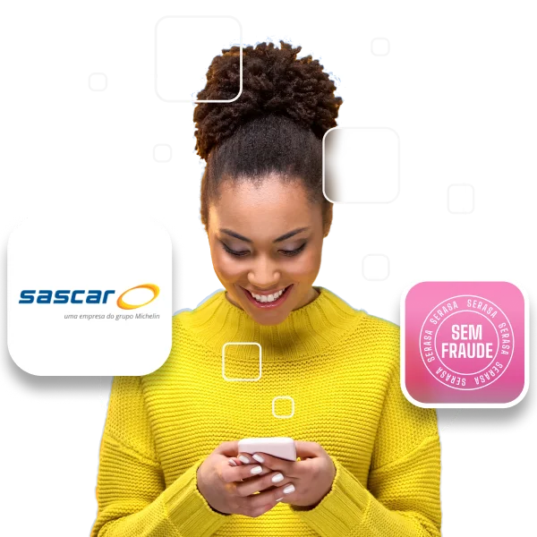 Logo da sascar parceira do serasa limpa nome