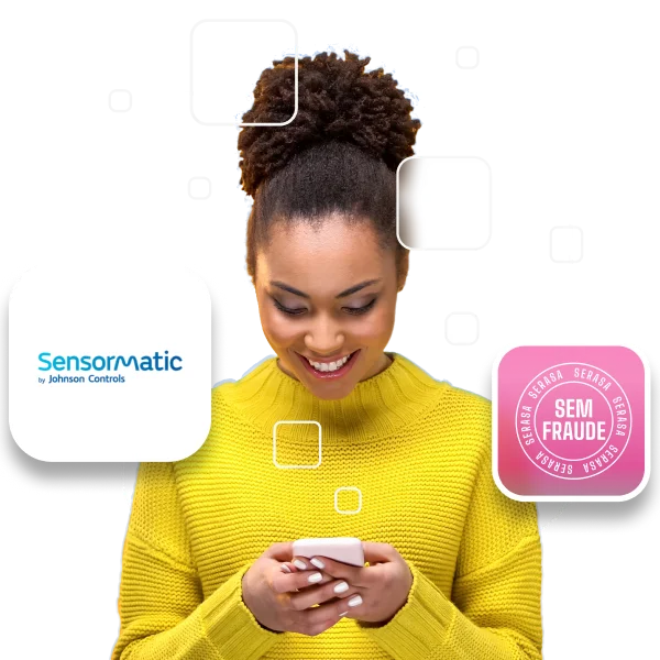 Ilustração com o logo do parceiro SensorMatic do limpa nome