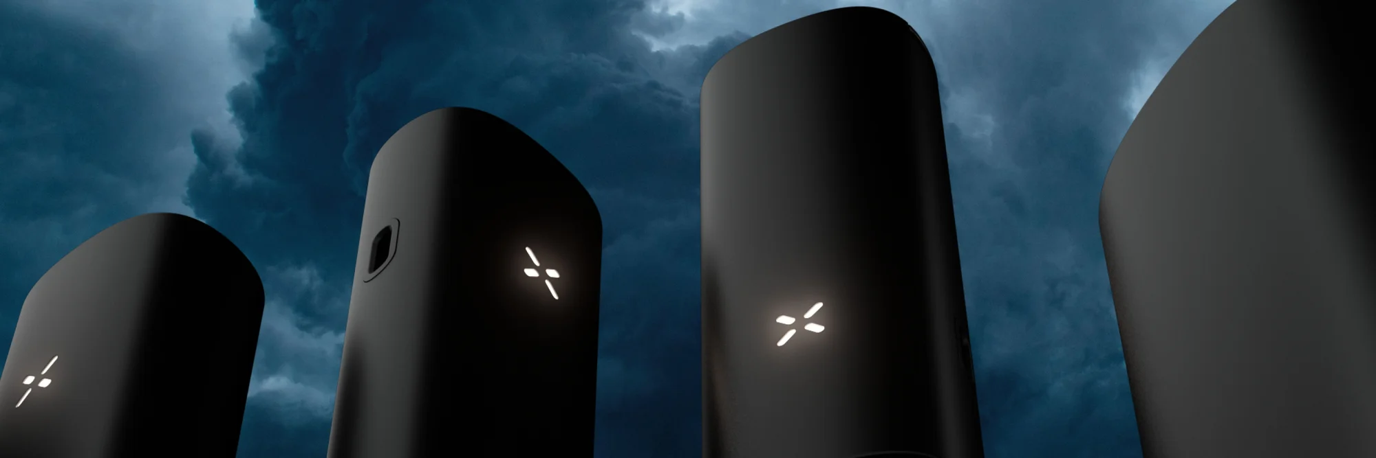 PAX Vaporizers on a blue cloud background