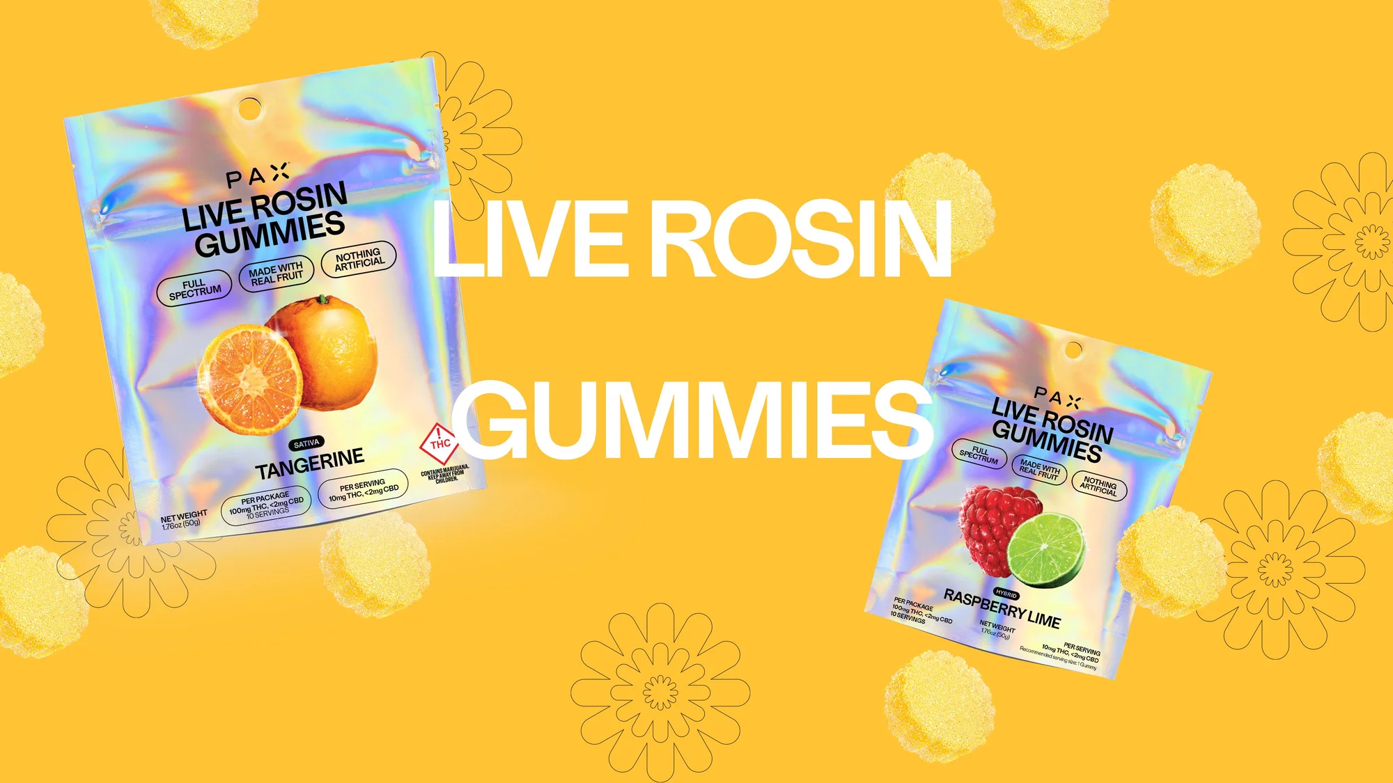 Images of Live Rosin Gummies from PAX