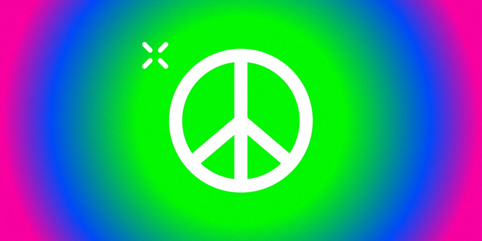 Colorful peace symbol with a PAX symbol