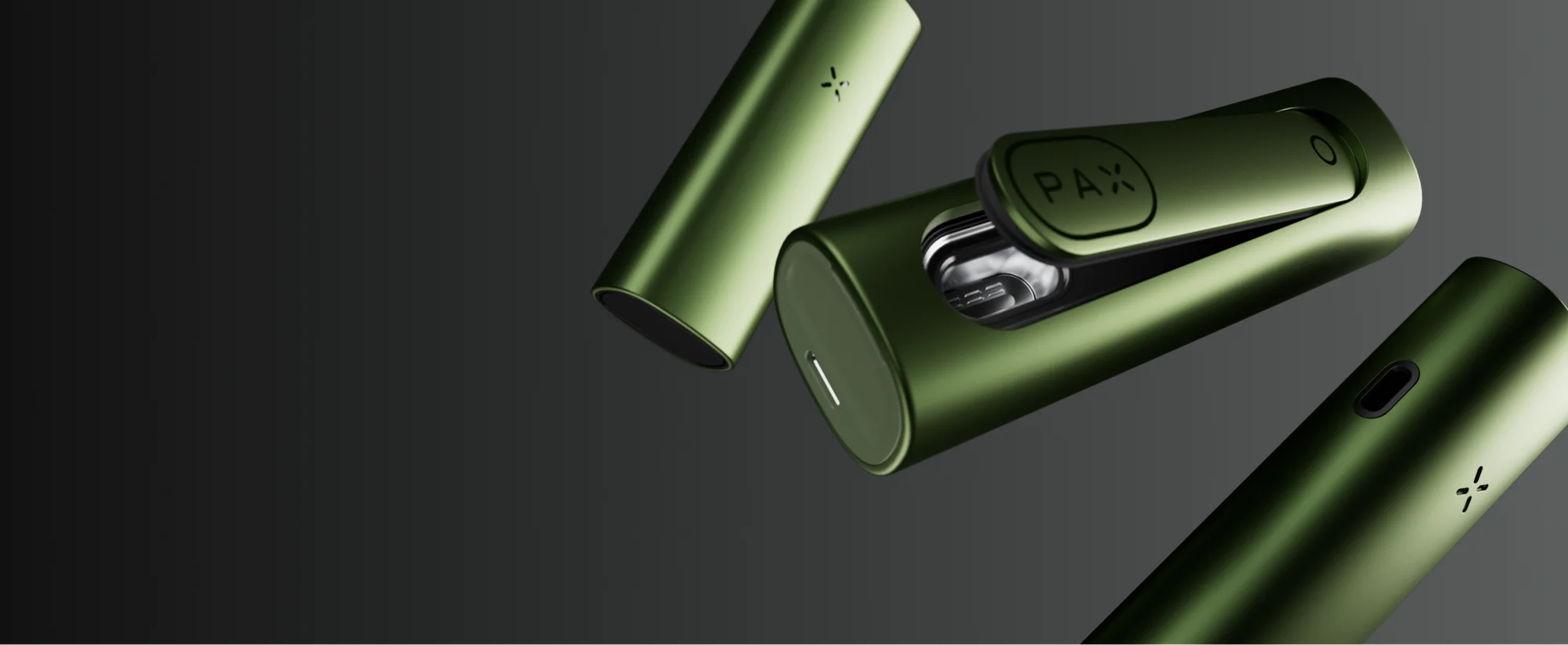 PAX devices in greenstone colorways