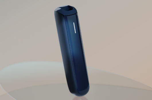 Navy blue heated tobacco device