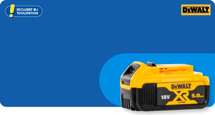 Promotiebanner van DeWALT gratis accu