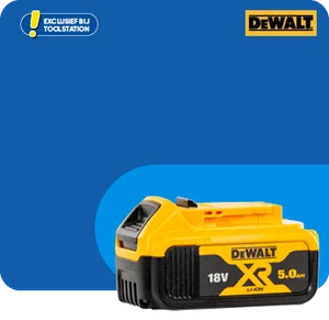 Promotiebanner van de DeWALT gratis accu