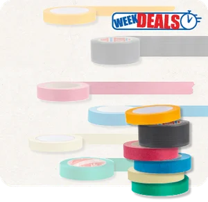 Promotiebanner van weekdeals tapes