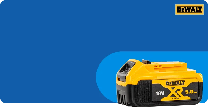 Promotiebanner van DeWALT gratis accu