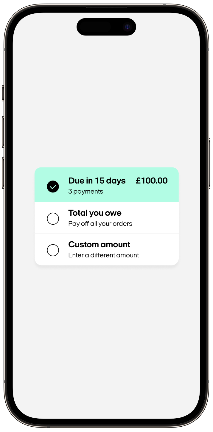 Step 3: Late fees apply if you miss a payment