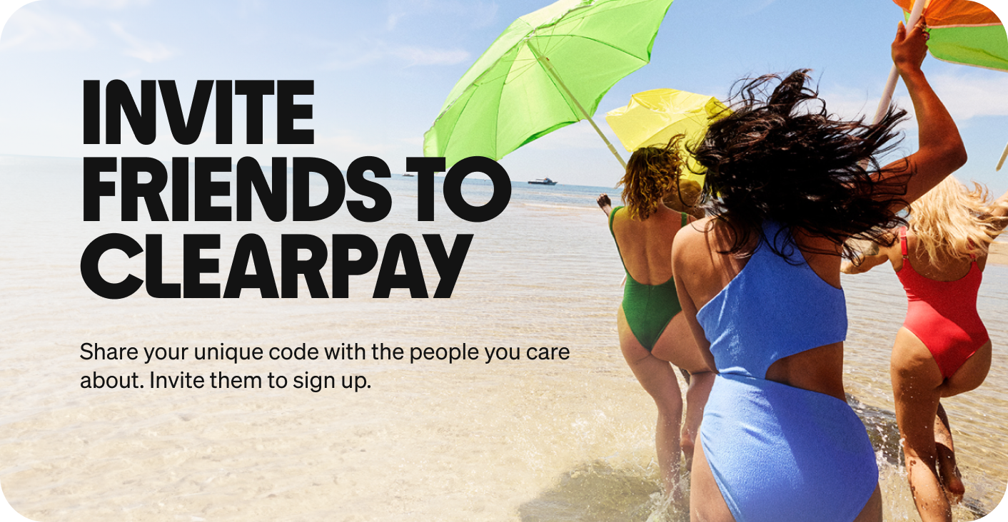 Invite friends to Afterpay