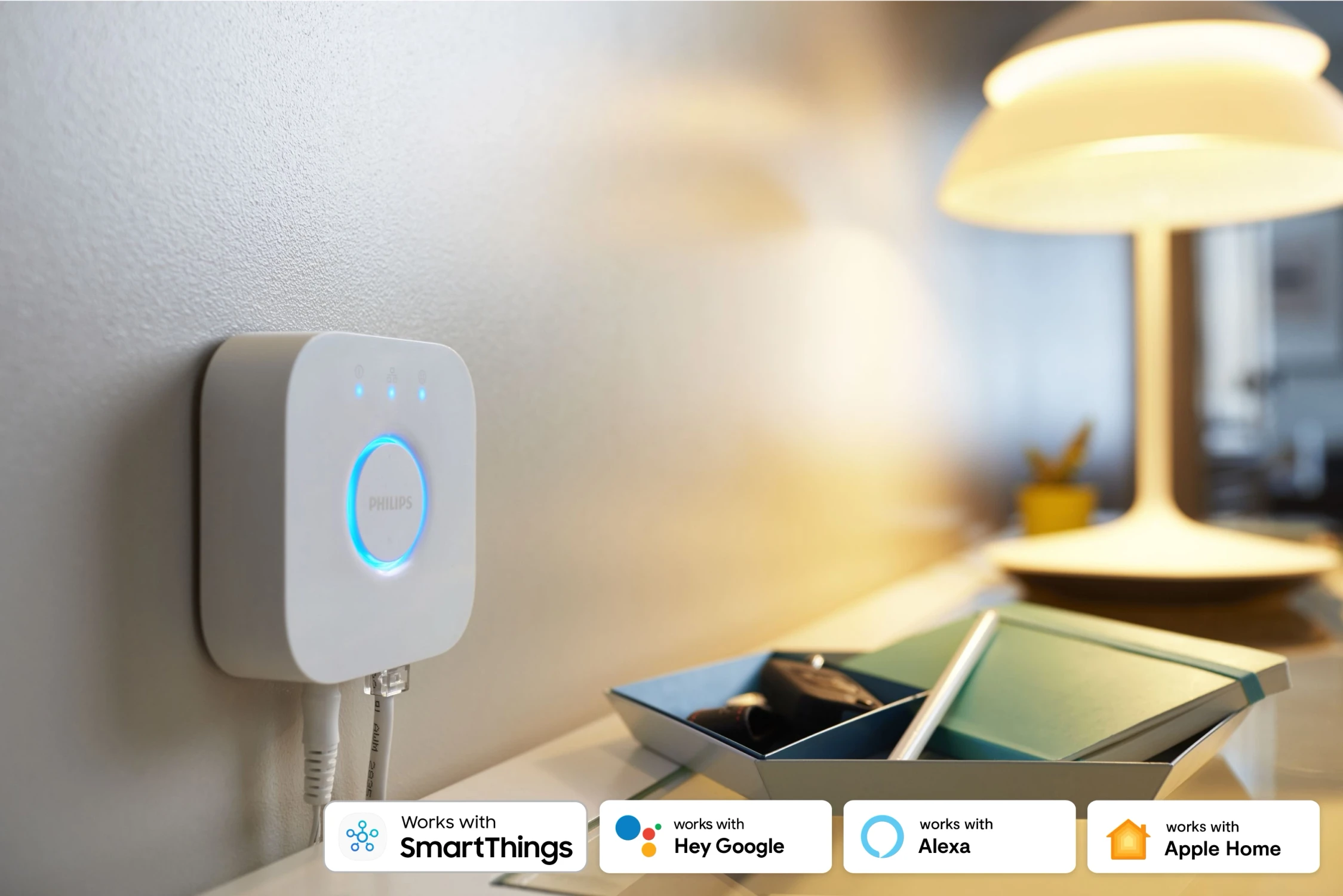 Philips Hue Bridge an Wand