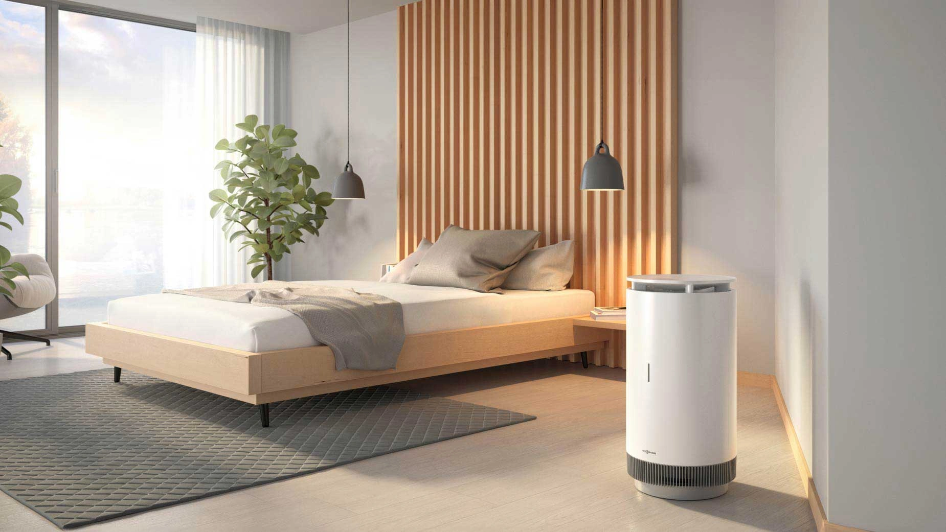Viessmann Vitopure 350 Luftreiniger im Schlafzimmer