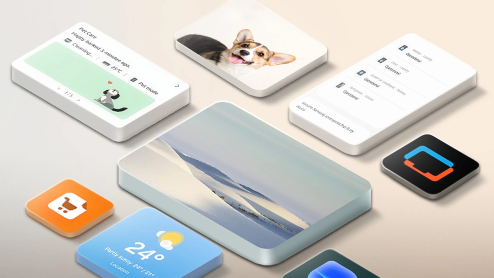 Samsung AI Living Pet Care, Home Care, Self Care