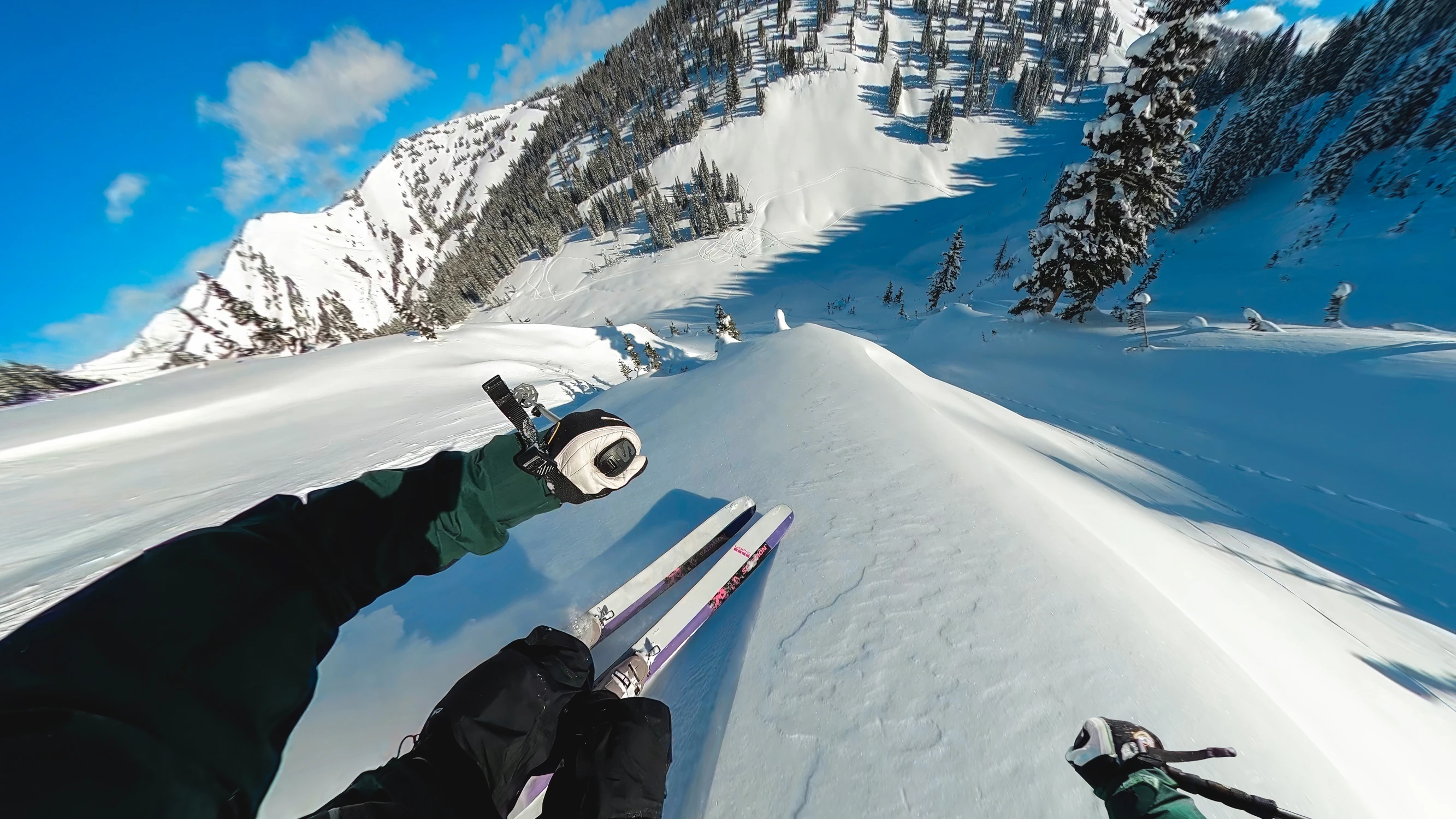 GoPro Panorama-Aufnahme beim Skifahren