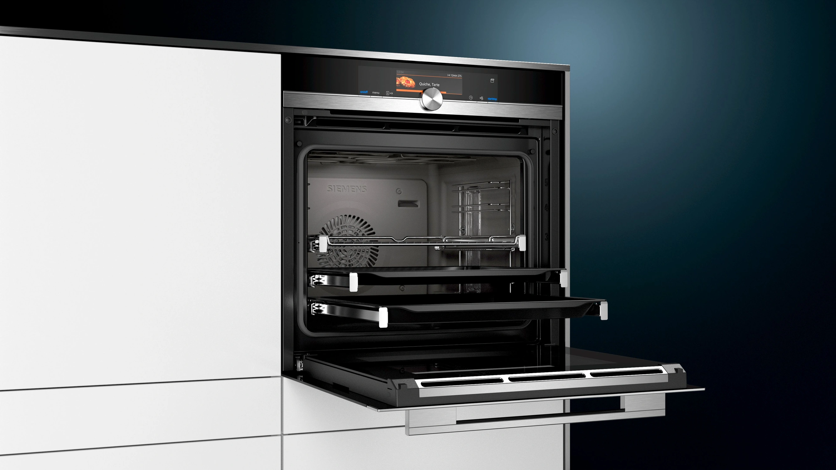 Siemens smarter Backofen mit 4D-Heißluft