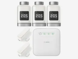 Bosch Smart Home Starter Set Heizung II mit 3 Thermostaten und 2 Tür-/Fensterkontakten