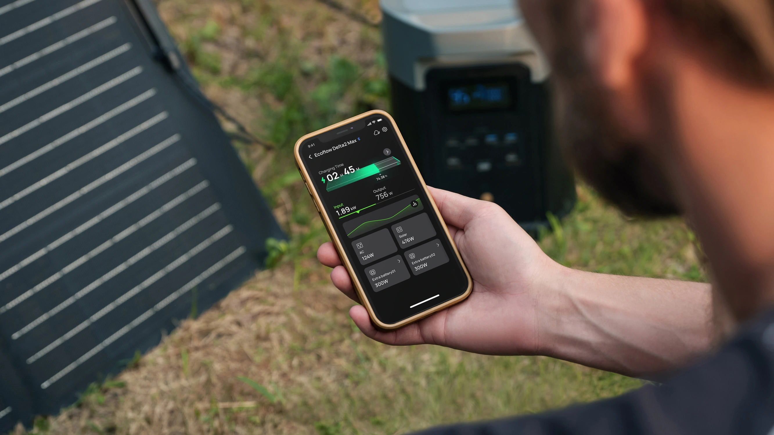 EcoFlow Solarpanele und Speicher mit Smartphone-App