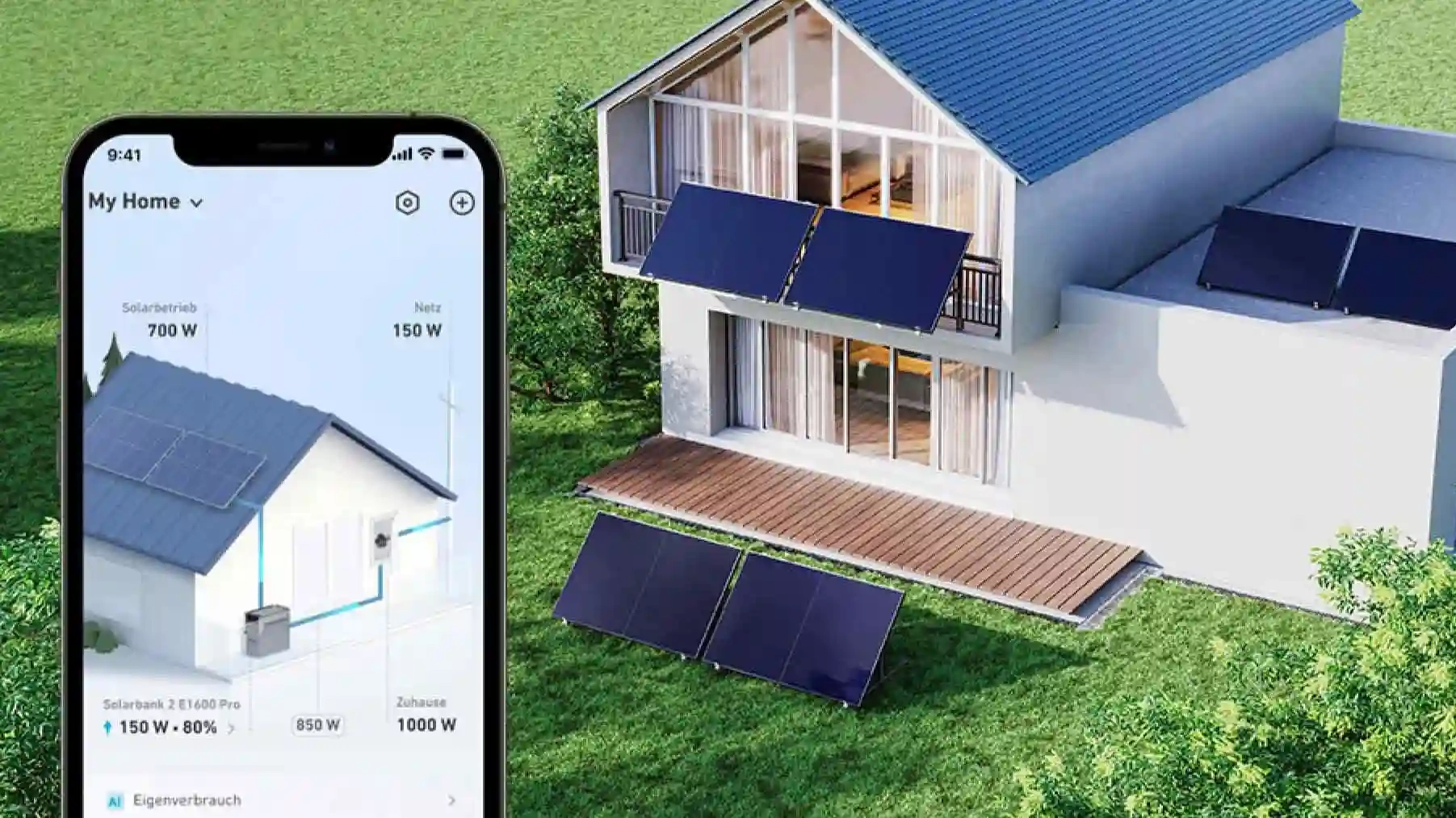 Anker Solix Solarbank Solarspeicher mit Smartphone-App