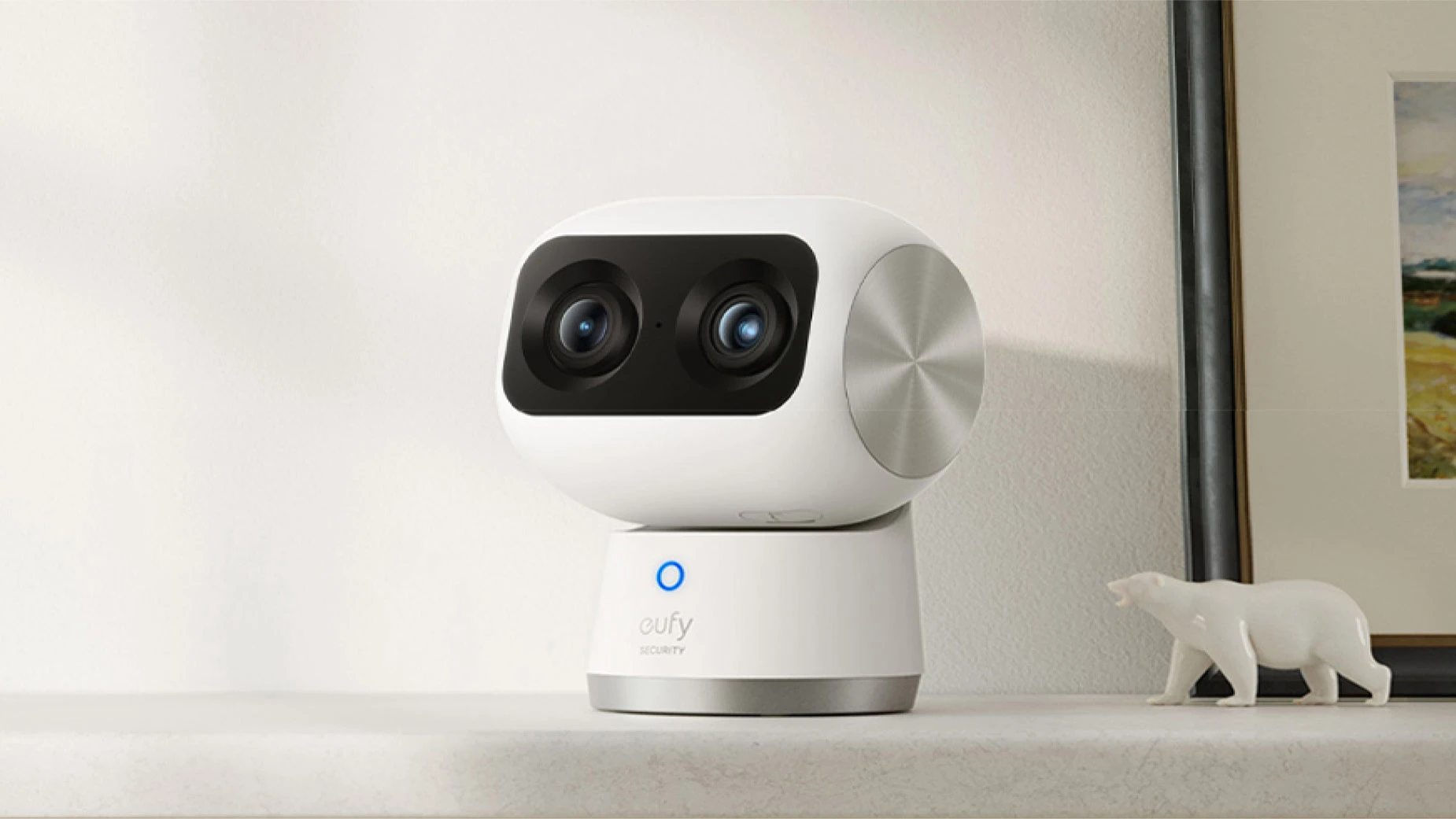 eufy Indoor S350 Kamera auf Kommode