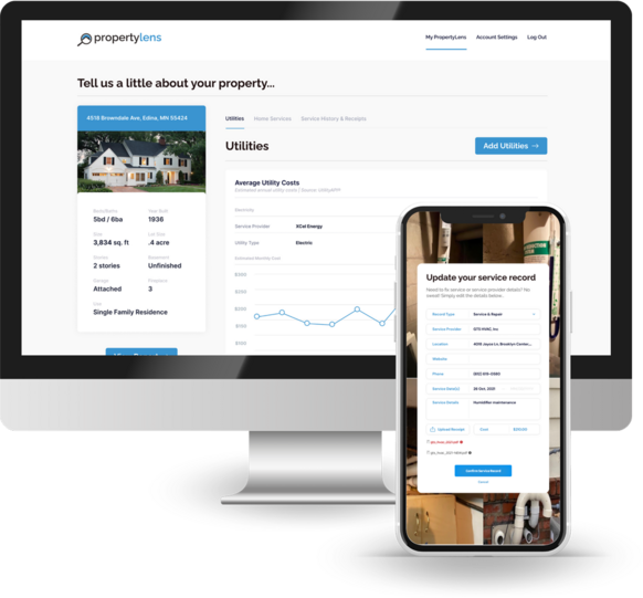 PropertyLens Homeowner Portal has everything you need to maintain your property service records
