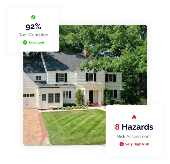 PropertyLens Screenshot 92% Roof Condition, 8 Hazards