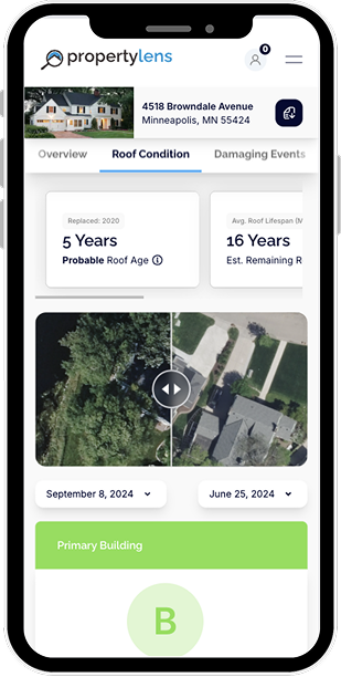 PropertyLens Roof Lifespan & Aerial Imagery Report
