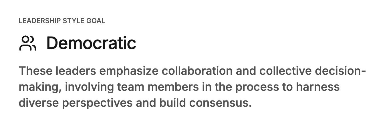 Personalized Leadership Intelligence chart