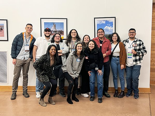 SACNAS student chapter board members from Portland State University, Oregon Health and Science Institution, Oregon State University, and University of Oregon attend the SACNAS mixer event at the PSU Native American Student and Community Center.
