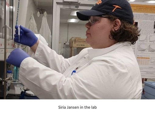Siria Jansen in the lab.