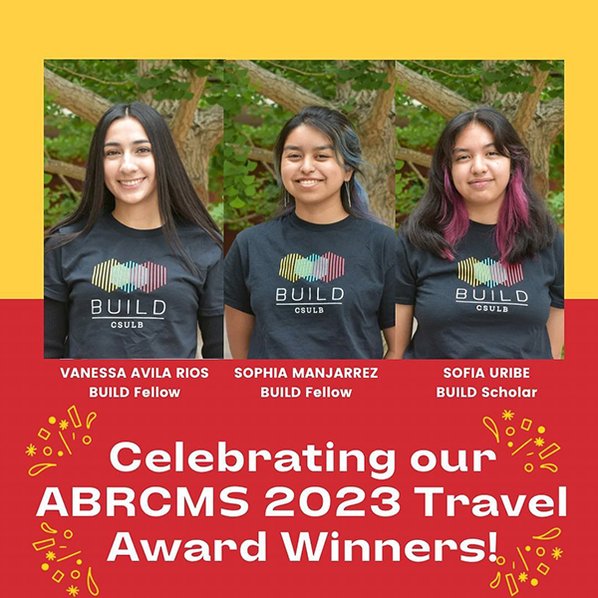 Celebrating our ABRCMS 2023 Travel Award Winners! Vanessa Avila Rios, Sophia Manjarrez and Sofia Uribe. 