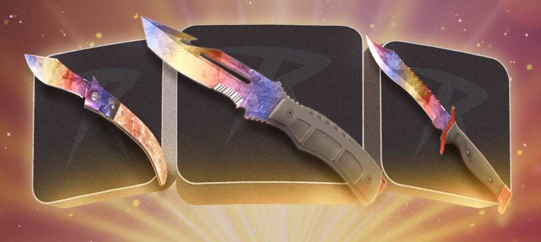 Banner Background with knives