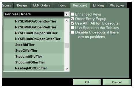 Lightspeed Trader customization window